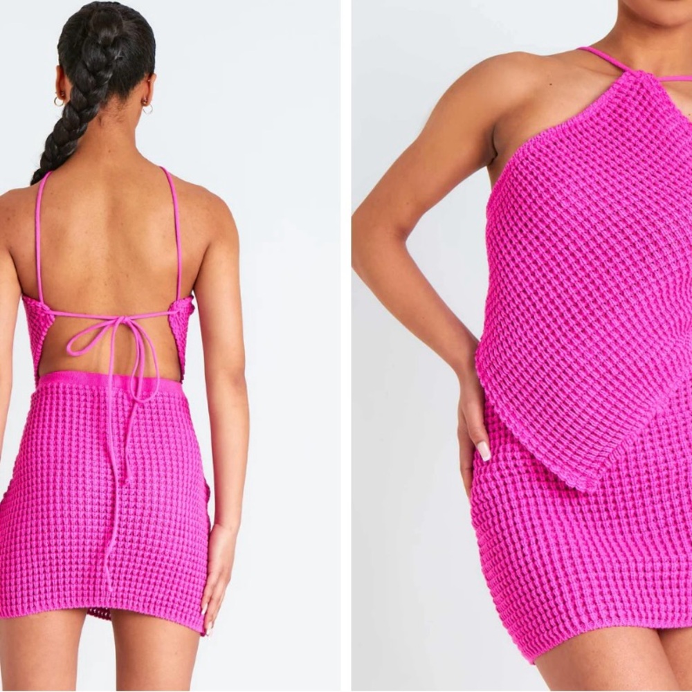 Missy empire pink knitted set